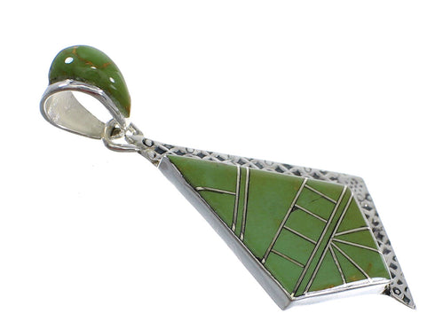 Southwest Turquoise And Sterling Silver Slide Pendant WX58520